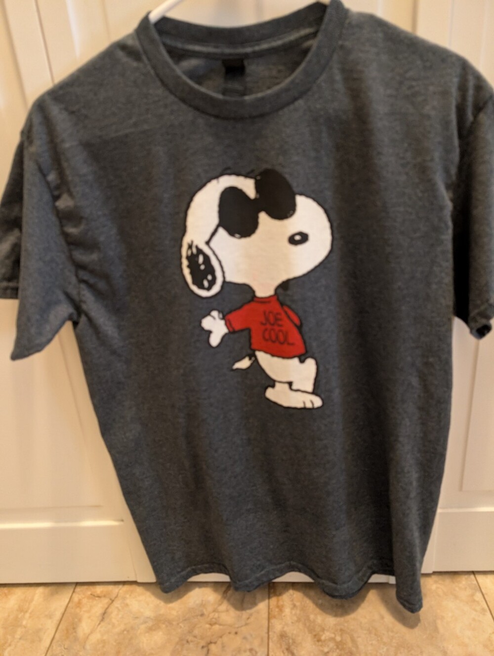 Adult Grey 'Joe Cool' Snoopy Graphic Tee